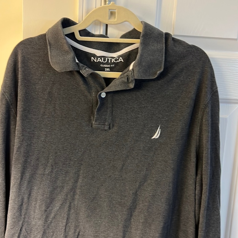 - Nautica classic fit polo. Gray. Size XXL.